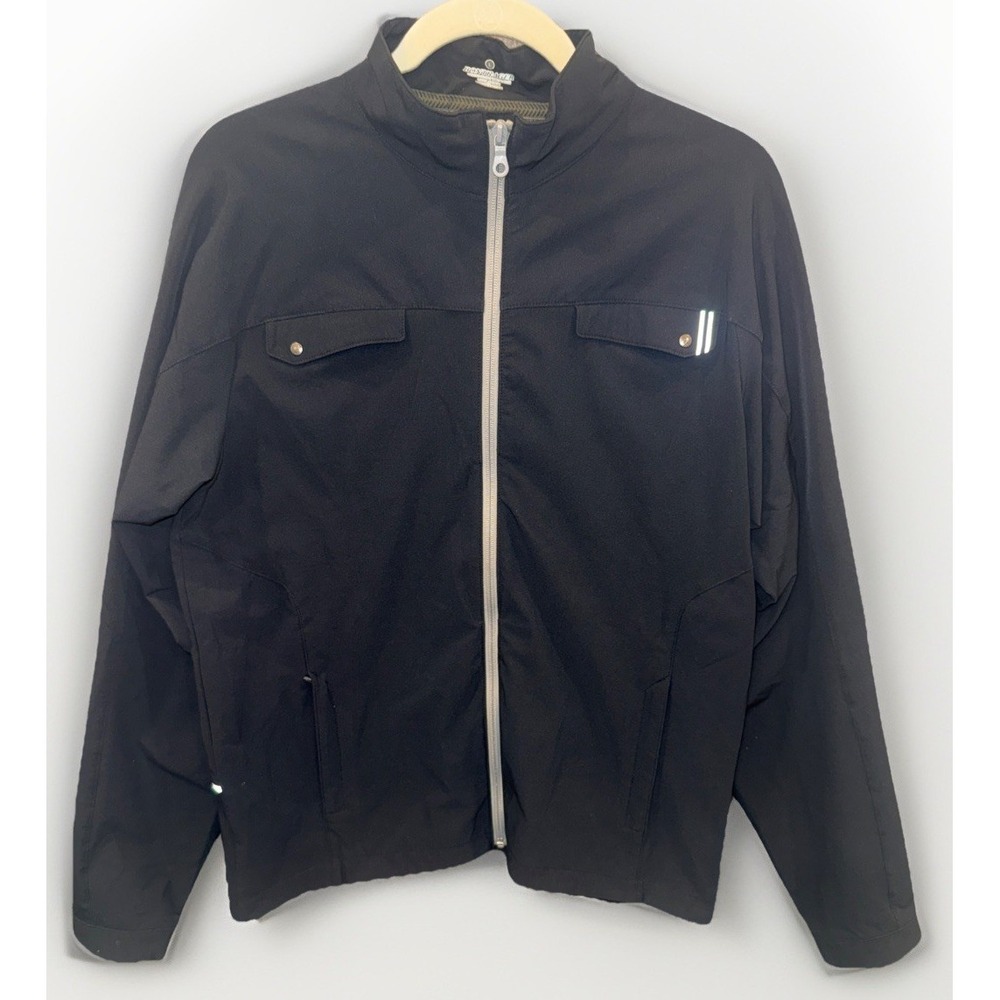 Bontrager Black Commuting Cycling Zip Snap Pockets Stretch Jacket Large